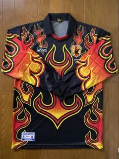【正規品】1998 日本代表 GK ユニフォーム W杯 炎（肘パット付き）Oのサムネイル