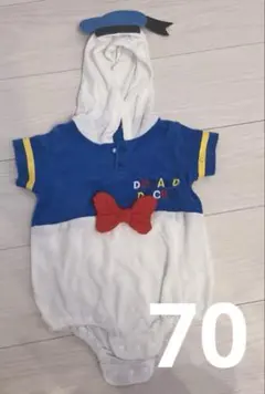 ドナルドダック ロンパース　フード付き 70cm