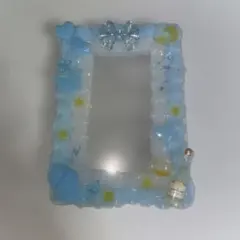 写真、トレカケースホイップデコ 2色水色、クリア