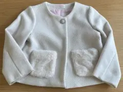 mezzo pianoアイボリーショートコート120