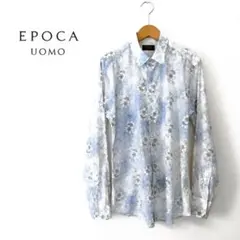 美品 EPOCA UOMO フラワー柄 セミドレスシャツ 大人カジュアルのサムネイル