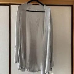 MULEXS グレー プリーツニットカーディガン