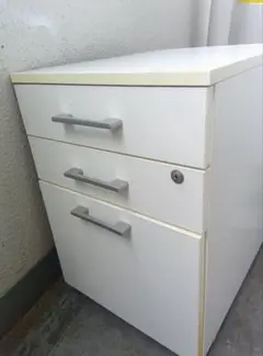 ホワイト 3段キャビネット