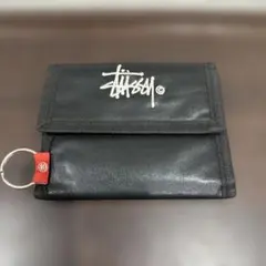 Stüssy 三つ折り財布 ブラック 刺繍ロゴ　雑誌付録