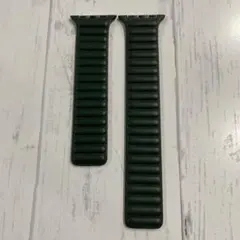 【美品】Apple Watch 純正 セコイアグリーンレザーリンク