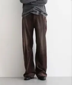 新品 KAIKO THE CORDS WIDE FIT FADED ブラウン