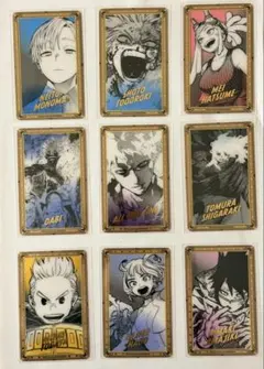 ヒロアカ　原画展 箔押しクリアカードコレクション　轟　荼毘　死柄木　9枚セット