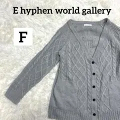 美品E hyphen world gallery 長袖カーディガン　グレー　F
