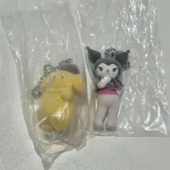 ガチャ　サンリオ　ミニチュアチャーム　ポムポムプリン　クロミ