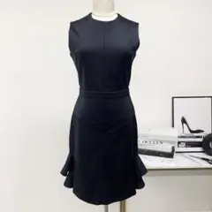 ヴィトン ワンピース ウール 半袖 ベルト ロゴ モノグラムフラワー