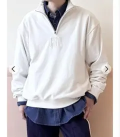 【新品】GAP　ハーフジップ　スウェット　トレーナー　メンズ　XL
