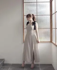 2026年最新】andmary ann ribbon pleats dress beigeの人気アイテム