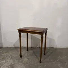 ヴィンテージ　木製サイドテーブル　花台