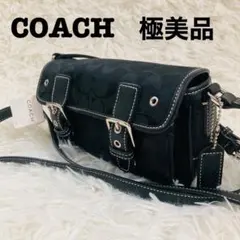 極美品✨COACH コーチ ショルダーバッグ シグネチャー キャンバス 斜め掛け