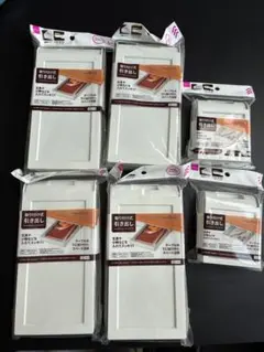 取り付け式引き出し6点セット ホワイト 大(4個)小(2個)