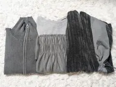 【3点セット】レディース 服 カットソー ニット フリーサイズ