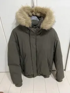 ZARA オリーブグリーン ダウンジャケット