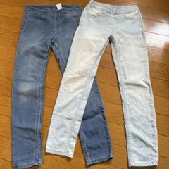 H&M 2色セット デニムパンツ 130cm