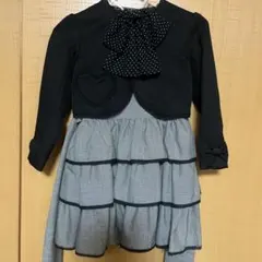 子供ドレスアリサナ　120ジャンパースカート，ボレロ，リボン3点セット