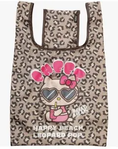 ハローキティ キティ 日焼けキティ レオパード ヒョウ柄 エコバッグ 新作‪‪のサムネイル