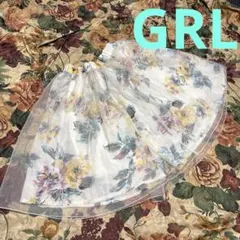 GRL グレイル 花柄 チュール フレアースカート シフォン オーガンジーのサムネイル