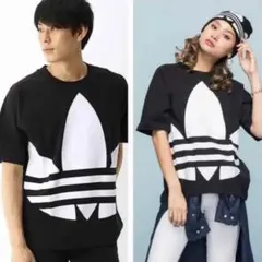 ‼️即日発送‼️美品 アディダスオリジナルス ビッグロゴトレフォイル 半袖T 黒 Mのサムネイル