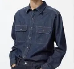 JW ANDERSON UNIQLO ダークブルー デニムシャツ　L