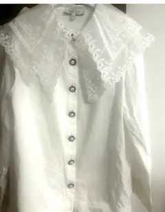 sister jane シスタージェーン ブラウス ホワイト ハート ビーズ 