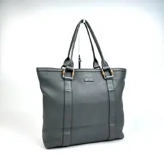 美品■グッチ バンブー レザー ラージ トートバッグ エンボスロゴ ブレー系