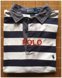 POLO ボーダー ラガーポロシャツ M
