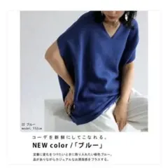 【pattern torso】コクーンニット F ブルー 体型カバー 完売品のサムネイル