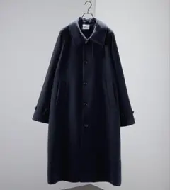 ネイビー ステンカラーコート