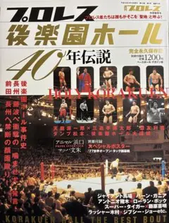 【美品】　プロレス後楽園ホール40年伝説　完全永久保存版　週刊プロレス増刊号