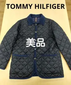美品 トミーヒルフィガー キルティングジャケット ネイビー メンズ XL