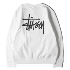 STUSSY ステューシー スウェット クルーネック スウェット　S 白