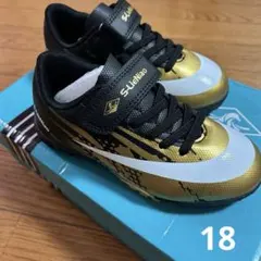 S-LiNiao 18cm サッカーシューズ ゴールド/ブラック