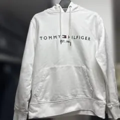 TOMMY HILFIGER ホワイト パーカー　Lサイズ