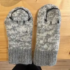 グレー系ニットミトン