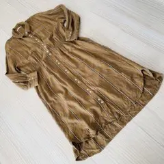 スタディオクリップ studio CLIP ブラウン シャツワンピース 秋色