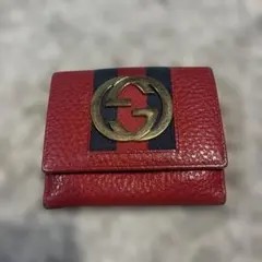 ソーホー】35 グッチ GUCCI レザー コインケース インターロッキング