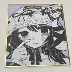 萌え絵 手描きイラスト オリジナル アナログ色紙 原画