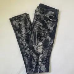 デニム　スキニー　ジーンズ　ダメージジーンズ