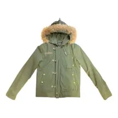 オリーブグリーン フード付きジャケット Lサイズ