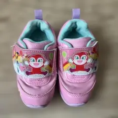 ピンク アンパンマン付き キッズスニーカー１４センチ