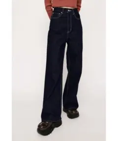 SLY JEANS ダークグレー ストレートデニム