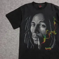 T258 00s ZION　ボブ・マーリー　Kaya　Tシャツ 黒のサムネイル