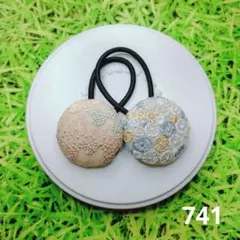 738 ミナペルホネン✨ハンドメイドヘアゴム✨サムタイム ちょうちょ