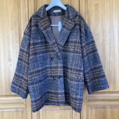 ウール混紡 ダブルブレスト チェスターコート