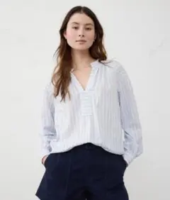 BANANA REPUBLIC　Vネック　ブラウス　チュニック　スプリットネック