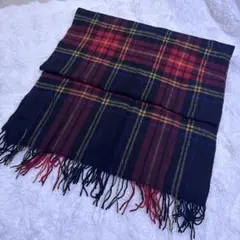 ユナイテッドアローズ　赤と黒のチェック柄マフラー
